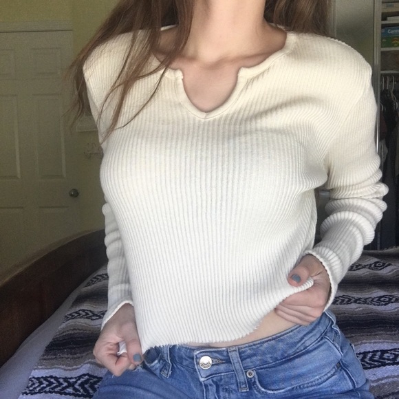 Brandy Melville Tops - Brandy Melville Paige Long Sleeve, Cream!